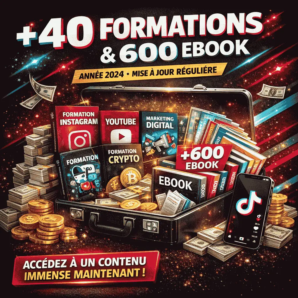 MEGA PACK ULTIME : 40 Formations Professionnelles + 600 Ebooks Premium (Business, Digital & Compétences Rentables)
