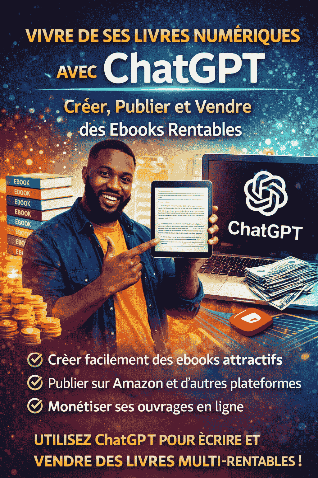 Vivre de ses Livres Numériques avec ChatGPT – Créer, Publier et Vendre des Ebooks Rentables