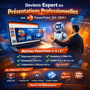 Formation PowerPoint 365-2024 : Créer des Présentations Professionnelles + IA Copilot