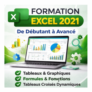 Formation Excel 2021 : Maîtriser Excel de Débutant à Avancé (Tableaux, Formules, Graphiques & TCD)